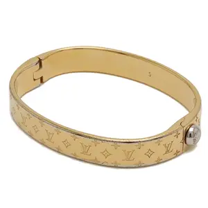 Pre-owned Louis Vuitton Stainless Small Leather Goods GP Nanogram Bracelet M00251