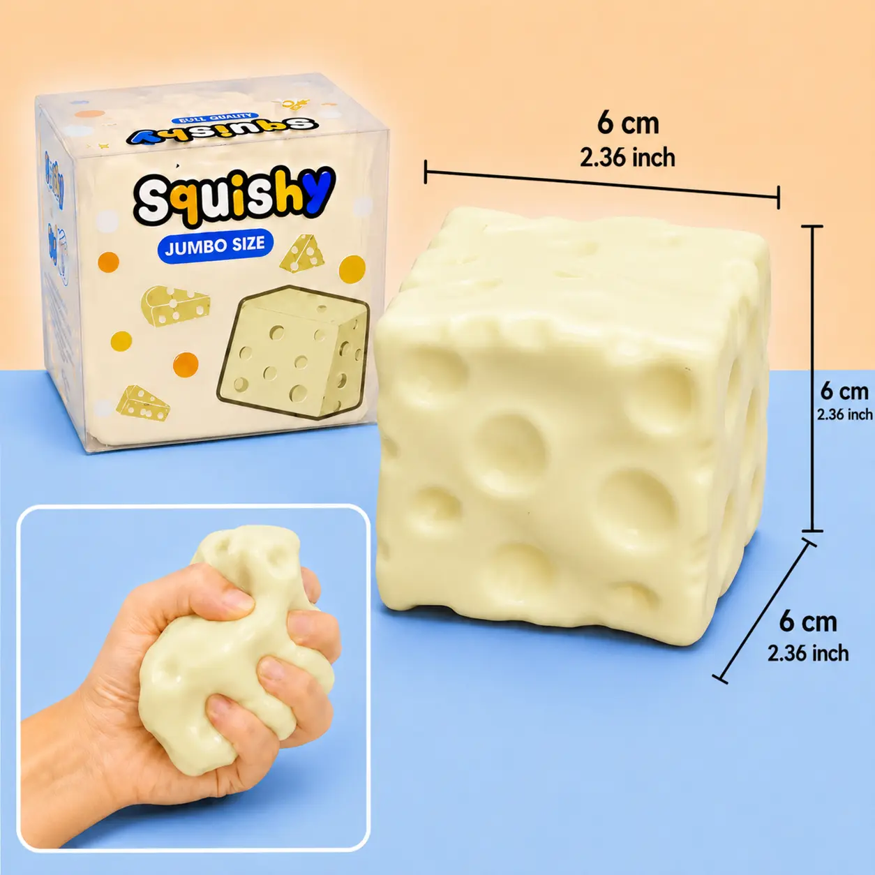 1PC Small Cheese 6cm/2.36in