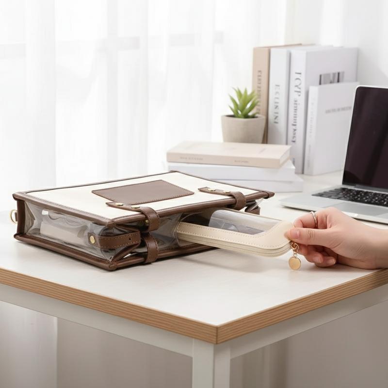 2-Pack Portable Cosmetic Storage Bag, Zipper Storage Bag , Versatile Storage Stationery, Travel Storage Bag