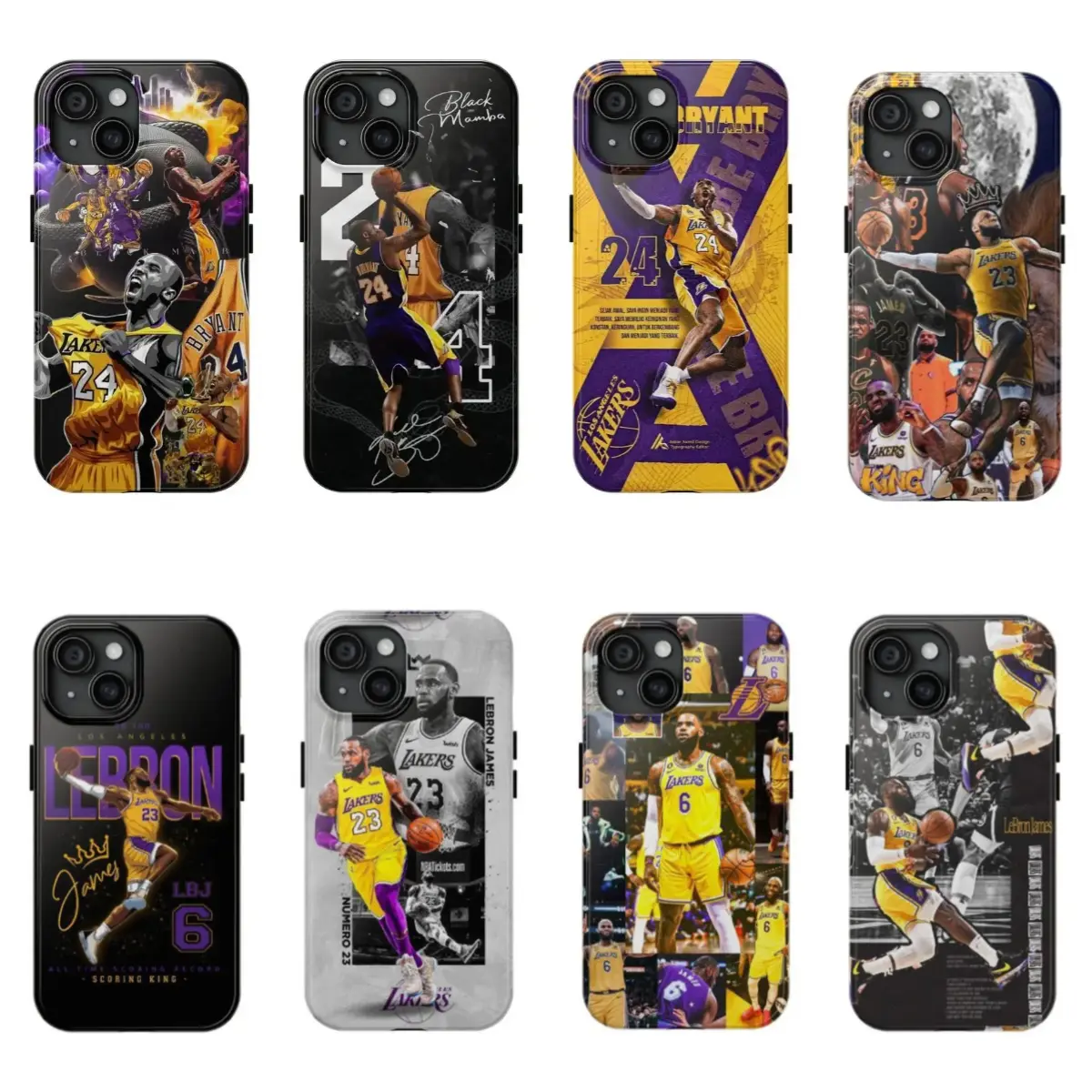 Kobe Bryant Themed Basketball Sport Casing for iPhone 12/13/14/15/16/17 Pro Max, Pro Plus, 17 Air - Smartphone, Cellphone, Handheld Devices Accessory, Stylish Gift for Him