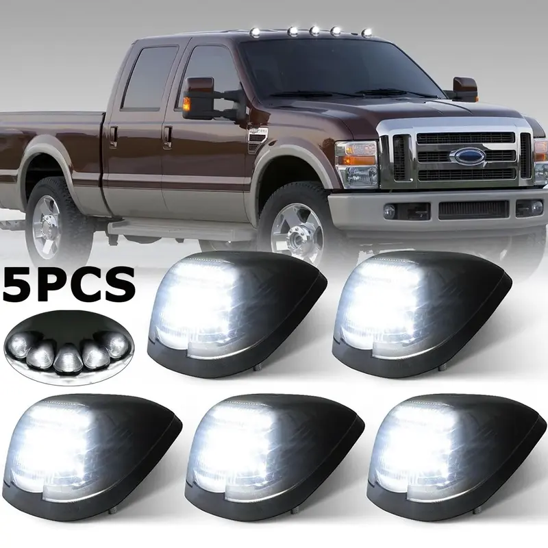20x 3/4" Smoked Amber LED Side Marker Lights With Stainless Base - Universal For Trucks & Trailers