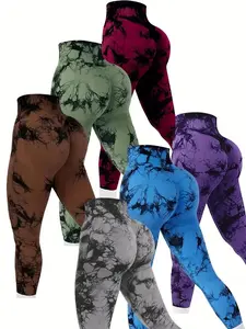 High Waisted Leggings for Women Soft Opaque Slim Tummy Control Printed Pants for Running Cycling Yoga in Various Colors