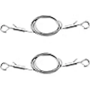 2PCS Adjustable 6.6FT Heavy Duty Tool Free Stainless Steel Picture Hanging Wire Kit with Hooks, Holds Up to 66lbs for Hanging Pictures, Mirrors, Frames, Billboards