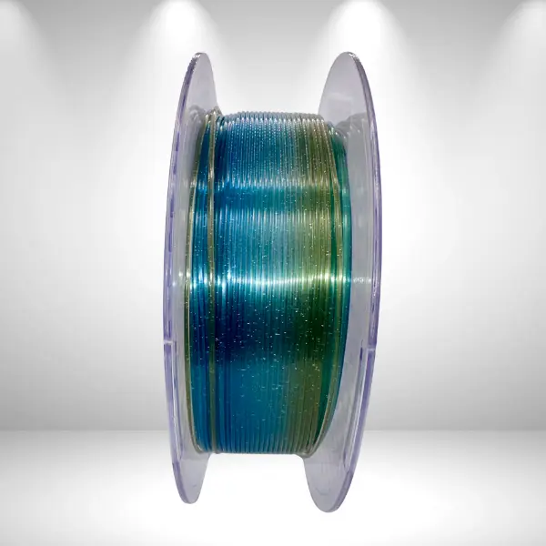 Texas Colorful Filaments Matcha Mist Shining Rainbow PLA 3D Printing Filament - 1.75mm, 1kg, Translucent Gradient