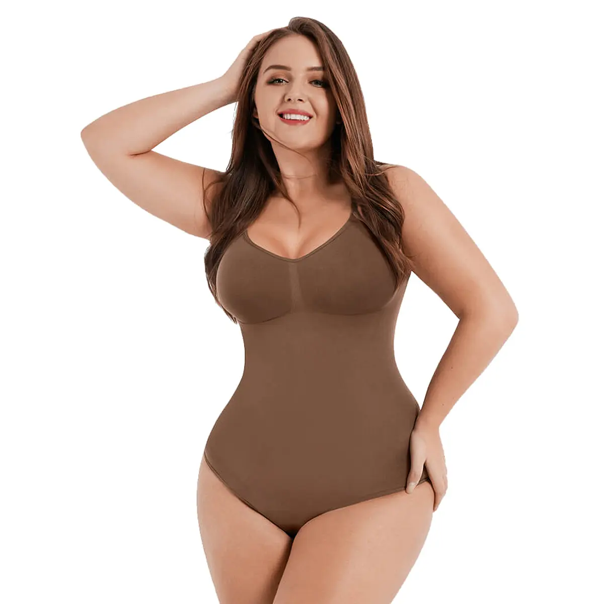 FeelinGirl Seamless Covered Bust Jumpsuit Thong Bodysuit Fit Slimming Comfort Womenswear Breathable Hip FeelinGirl Seamless Covered Bust Jumpsuit Thong Bodysuit Fit Slimming Comfort Womenswear Breathable Hip