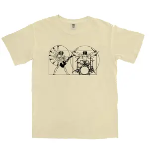 Concert Comfort Colors T Shirt, Retro Art Lover Gift, Guitarist & Drummer Tee, Audiophile Punk Top