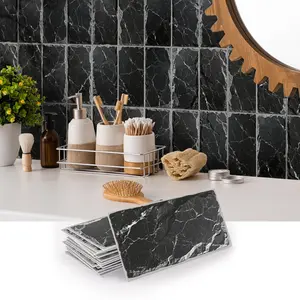 Marble Pattern Wall Sticker, Waterproof Self-adhesive Wall Decal, Decorative Wall Sticker for Home Bathroom Kitchen Living Room, Ornaments, Decoration Sticker