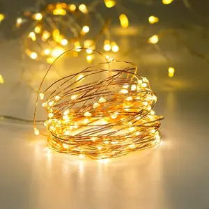 Nopsra 33ft Warm White Fairy Lights - 100 LED USB Plug-in String Lights, with Remote Control and Timer, 8 Modes, Suitable for DIY Bedroom Decoration, Weddings and Christmas, Starry Sky Lights, Indoor, Christmas Decoration