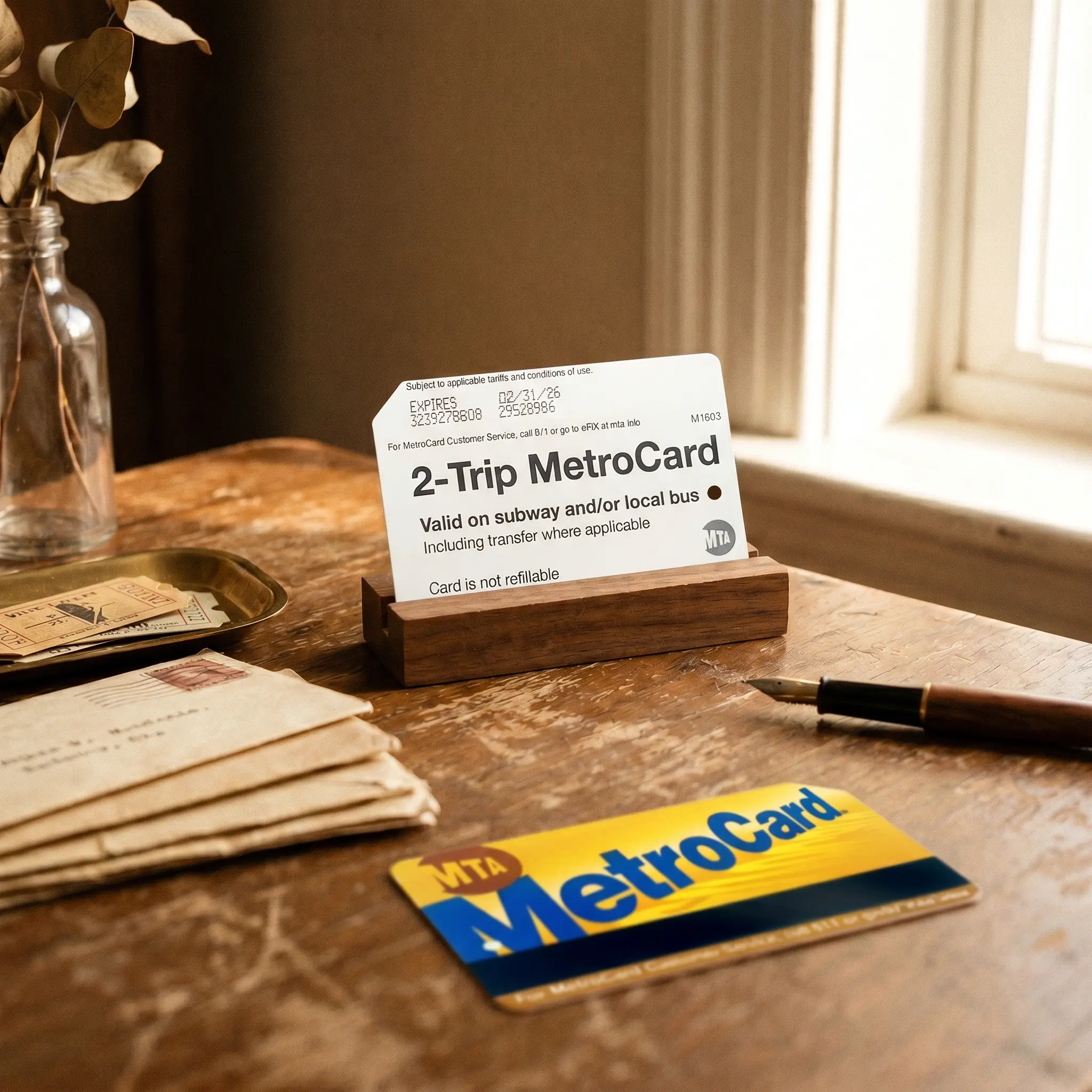 NYC Subway 2-Trip MetroCard Collectible Card - The Click That Ended an Era