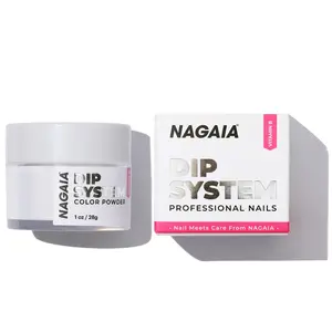 Clear Powder, NAGAIA Dip Powder System, Super Fine Nails Dipping Powder, Chip Resistant Dip Nail Powder with Vitamin E and Calcium, No Clumps, No Bumps