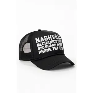 Pacsun Men's Black Nashville Mechanics Shop Trucker Hat