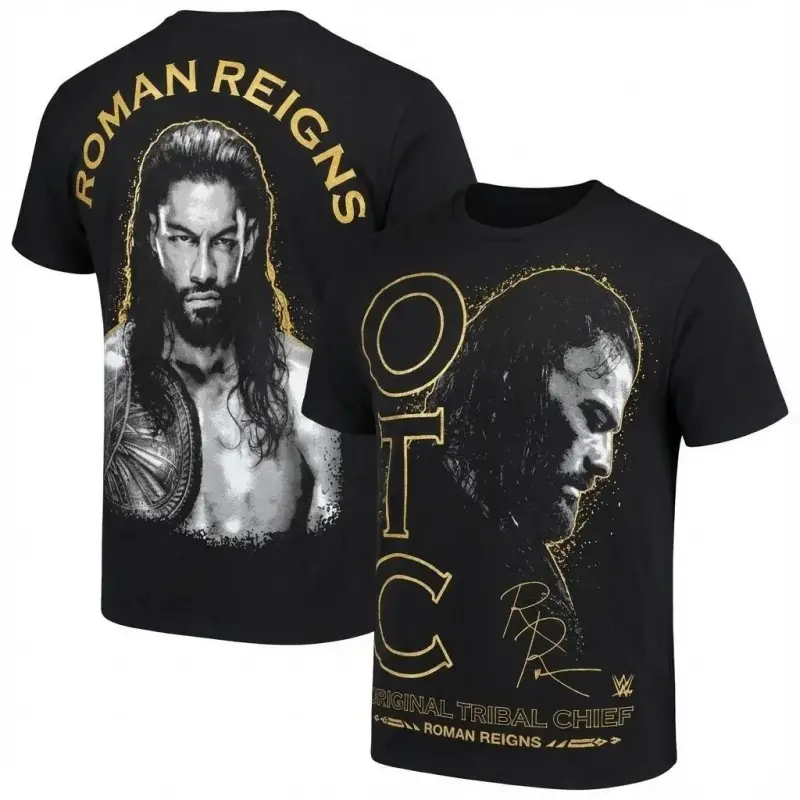 👑[Graphic Tee][100%cotton]Ripple Junction Roman Reigns "Acknowledge Me" Gold Ink T-Shirt – Black Graphic Tee, WWE Fan Shirt, Unisex Casual Tee, Premium Cotton, Streetwear Style, Oversized Fan Apparel, Daily Wear, Men & Women, WWE Event Outfit