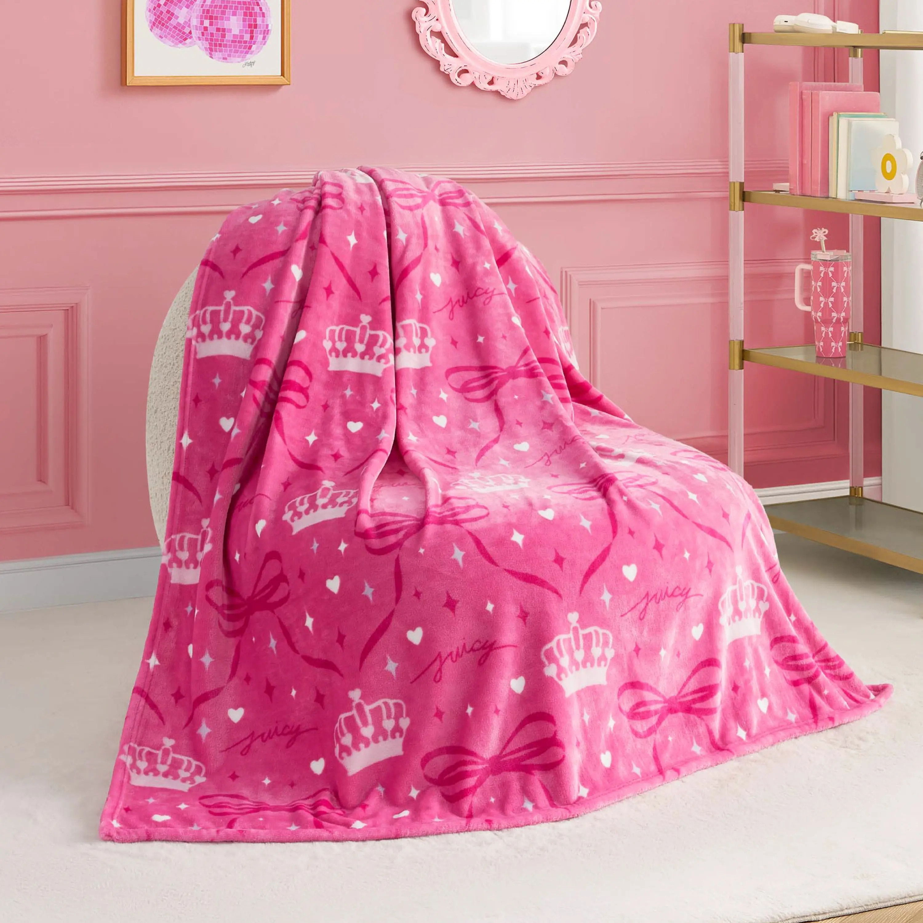 Juicy Couture Kids Plush Throw Blanket Juicy Couture Kids Plush Throw Blanket