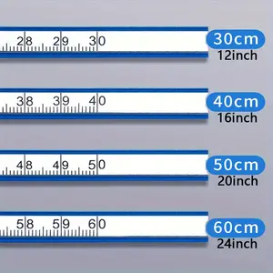 Flexible Curve Ruler for Fashion Design, Blue Plastic Sewing & Drawing Tool, 30/40/50/60cm (12/16/20/24 Inches), Multi-Angle Bending for Precision Measurement, Ideal for Geometric, Engineering & Comic Art, Fashion Design Tool | Flexible Des