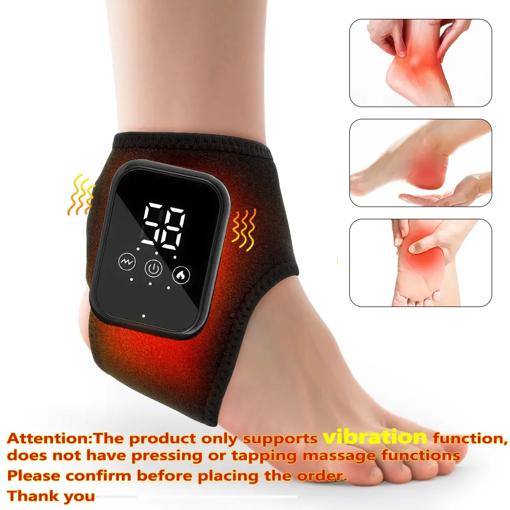 Ankle Relief Device, 3 Heat Settings 48-58c, 3 Vibration Massage Levels,  15-Minute Timer, Touchscreen Operation, Universal Adhesive Strap - TikTok  Shop