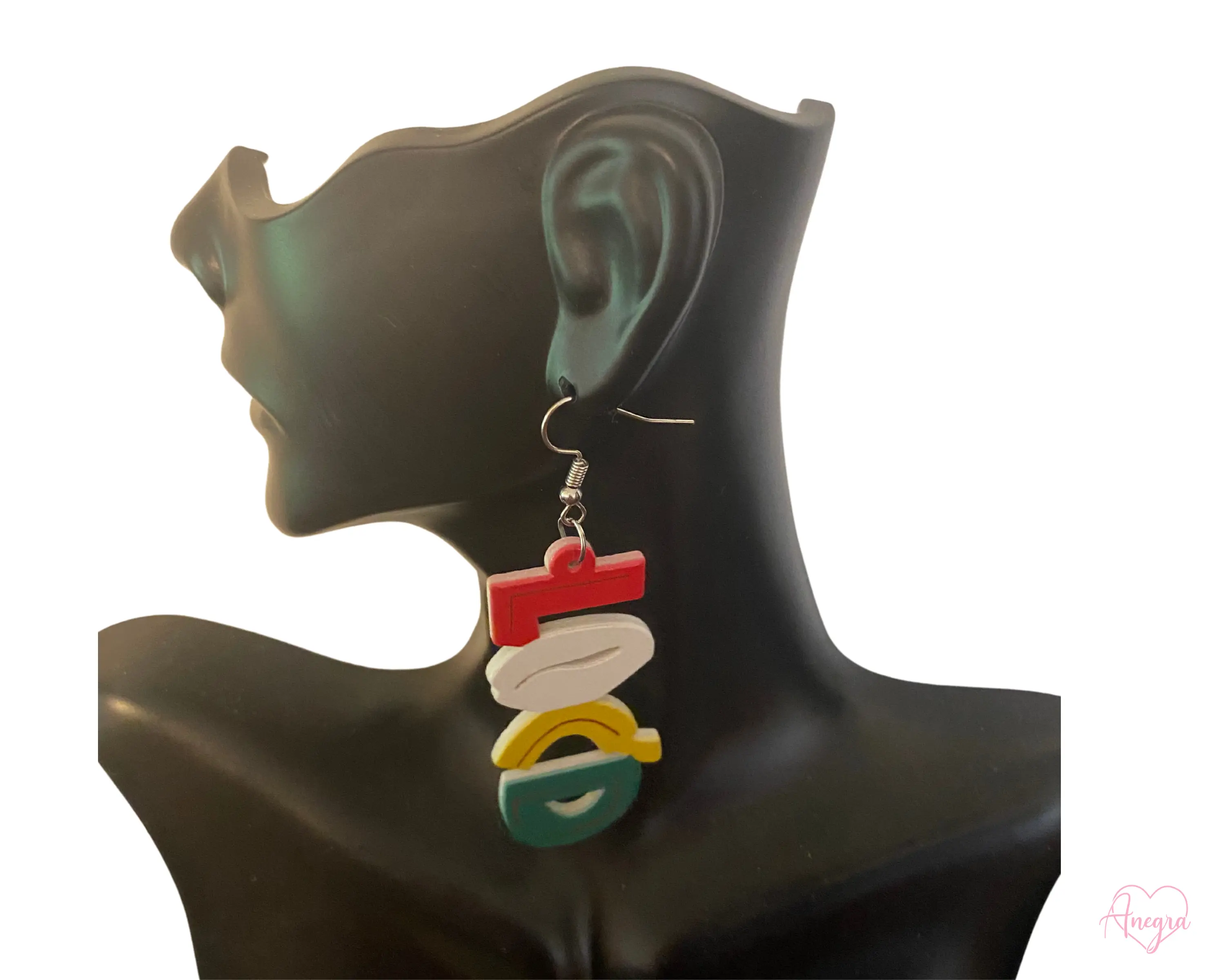 Dreadlock Wooden Natural Hair Earrings | Locd Dreads Dangle Black Girl Symbolic Ethnic African Sista Jewelry