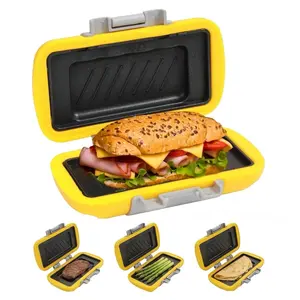 Mini Hot Dog Box Microwave Grill Plate Detachable Non-Stick Sandwich Maker, Ideal for Home Office Travel, Easy Clean