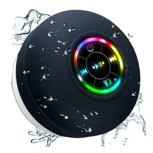 Minnie Bluetooth Shower Speaker with LED Light, Portable IPX4 Waterproof, Hands Free Speaker for Shower Use