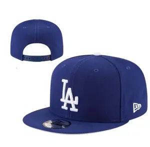 New Era MLB Snapback Baseball Cap – LA Dodgers NY Yankees Braves Pirates Adjustable Flat Brim Hat, Embroidered Team Logo Streetwear Fashion Cap for Men Women, Classic Hip Hop Sports Hat