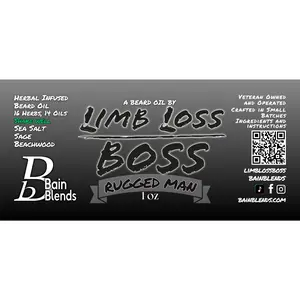 Herbal Beard Oil 1 oz Rugged Man (Sea Salt, Sage, Beachwood) Hair Care Aloe