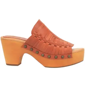 Dingo Womens Dreamweaver Studded Woven Platform Casual Sandals Casual Mid Heel 2-3" - Red