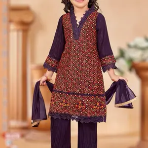 Indian Pakistani Salwar Kamiz Suits Embroidered Top with Matching Churidar Pants and Dupatta for Special Occasions - Elegant, Womenswear