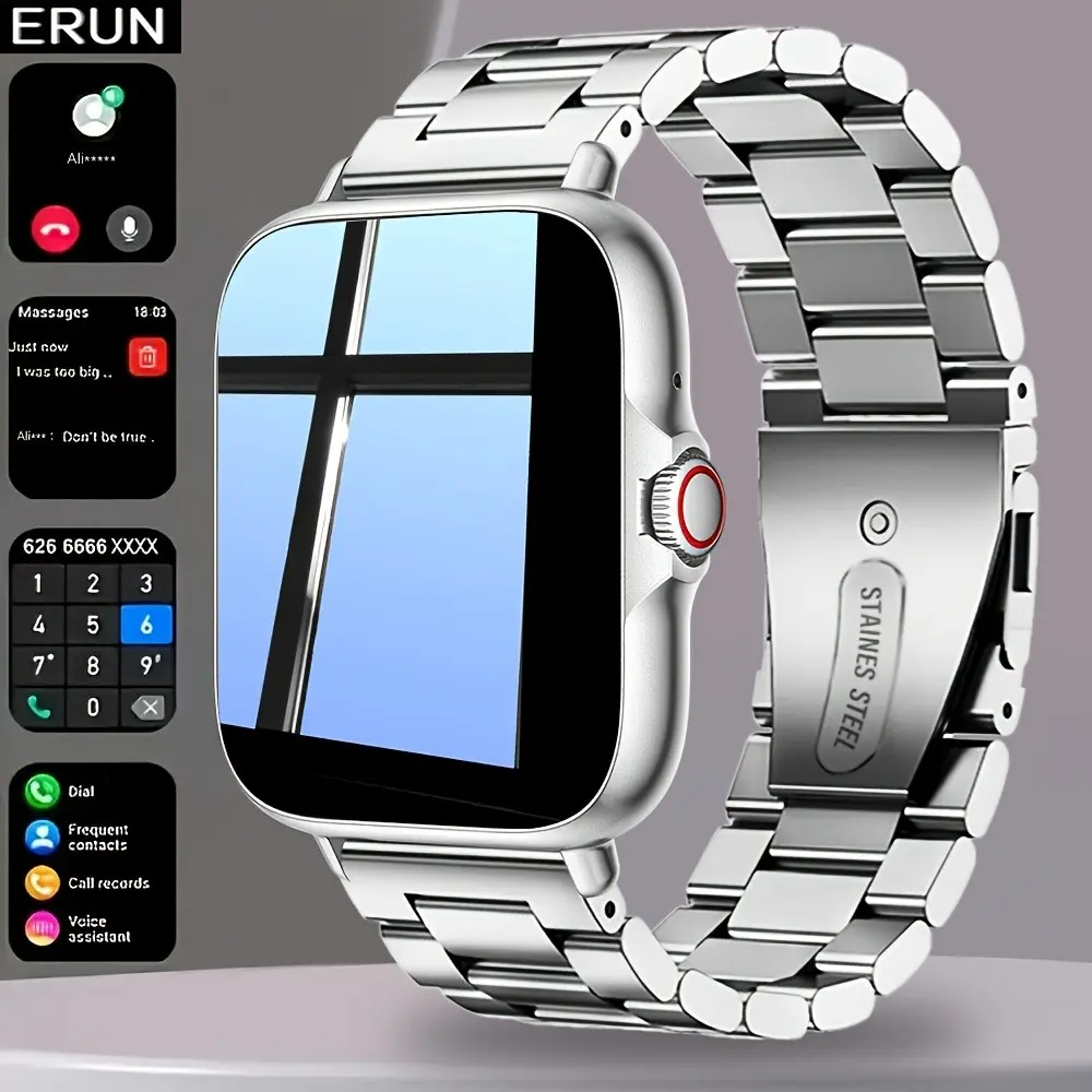 Latest Smartwatch, 1.83 Inch Touch Screen, Call Reminder, Multiple Watch Faces, Sports Modes, Fitness Smartwatch, Workout Watch, Calendar, Weather, Gift for Android & iPhone, Touchscreen Smartwatch