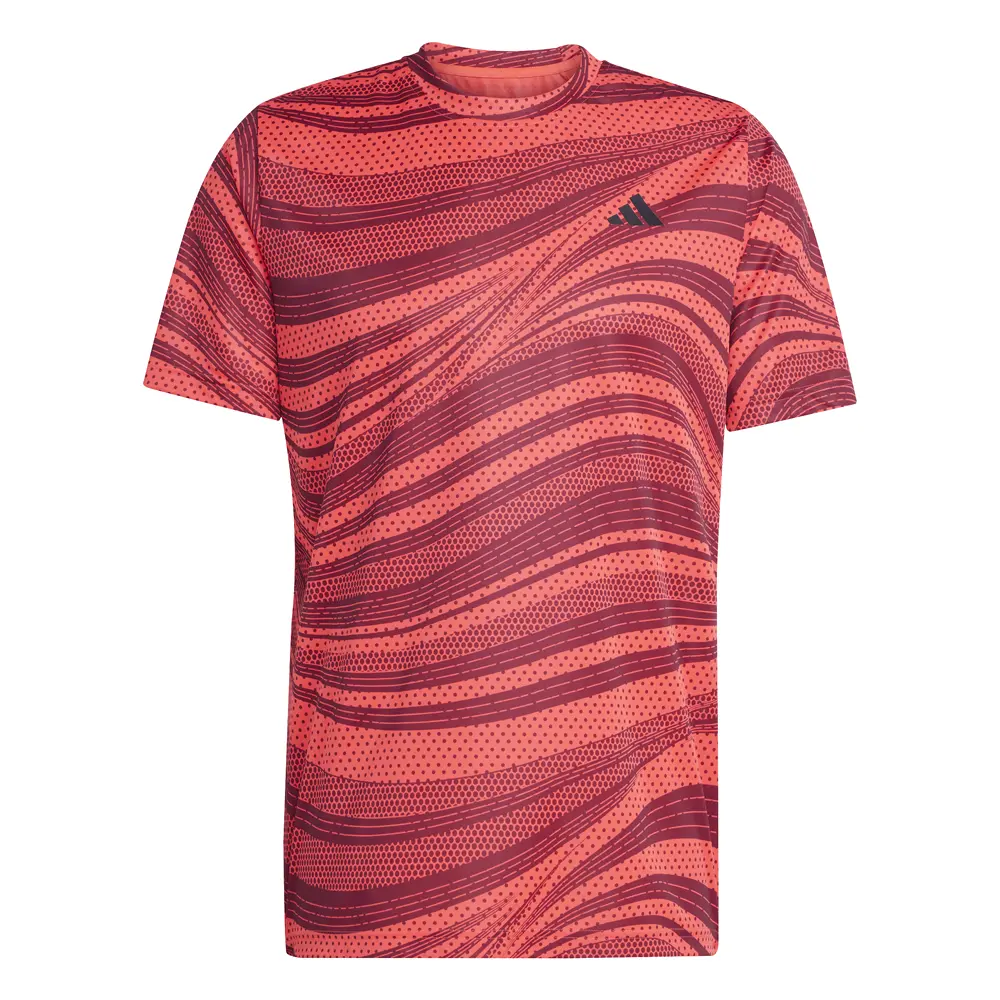 adidas Mens Club Climacool Graphic Casual Tops Casual - Red