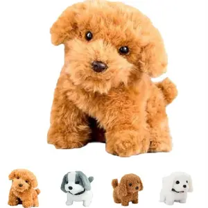 Electric plush teddy bear toy dog - rechargeable, can sing, walk and wag tail. A cute and surprising gift for little ones. Perfect for parties and festivals.
