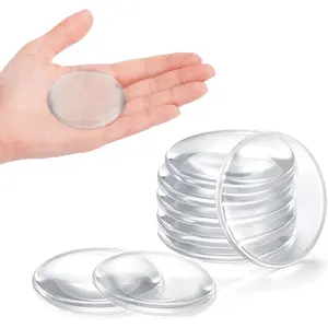 Door Stopper for Wall, Door Knob Wall Protector - 8 count Clear  Bumpers with  Adhesive, Shock Absorbent Noise Reducing Guards for Doors, Cabinets, Shower