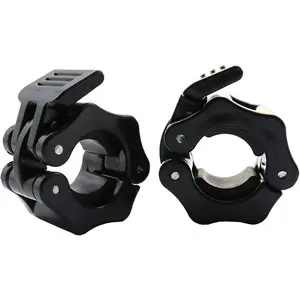 Barbell Clamps 1 inch, Exercise Collars 1"(25mm) Quick Release Pair of Locking  Clips for Workout Weightlifting Fitness  (Black)