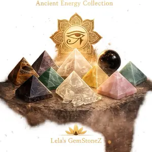 Natural Crystal Pyramids - Sphere Shape, Various Sizes (Including Large), Rose Quartz, Malachite, Green Aventurine, Black Obsidian, Lepidolite & More, Home Decor Decoration,  Accessories Derivatives Statement Item