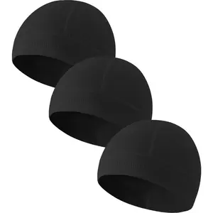 3 Pieces Lightweight Skull Cap for Men Women, Breathable Cooling Hat, Soft Running Cycling Beanie, Moisture Wicking Under Hat Liner for Sports