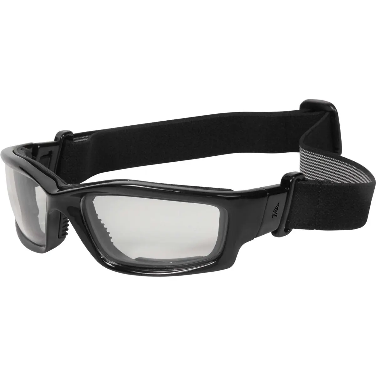 Edge Eyewear SK111-SP, Edge Eyewear Kazbek Conversion Kit Safety Glasses, Black Frame & Strap, Clear Vapor Shield Lens SK111-SP