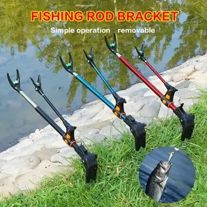 Portable 7 Sections Fishing Rod Holder 82.68in ABS Reinforced Base  Rotation Extendable Sliding Shelf Rear Hanging Fishing Accessories