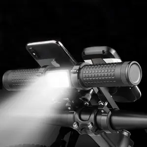 Bike Handlebar Extender,USB Rechargeable  Handlebar Extender comes with a 2400lumens  Light&Bike Phone Mount, Computer Mount and a Built-in 10000mAh Power Bank bike storage ebikes all the bicycle bikeaccessories bike safety  Outdoor Cycling