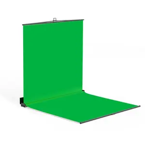 RAUBAY Collapsible Green Screen – FloorFlex Backdrop with Floor Extension 7x7x7ft - Portable Retractable Chroma Key Background