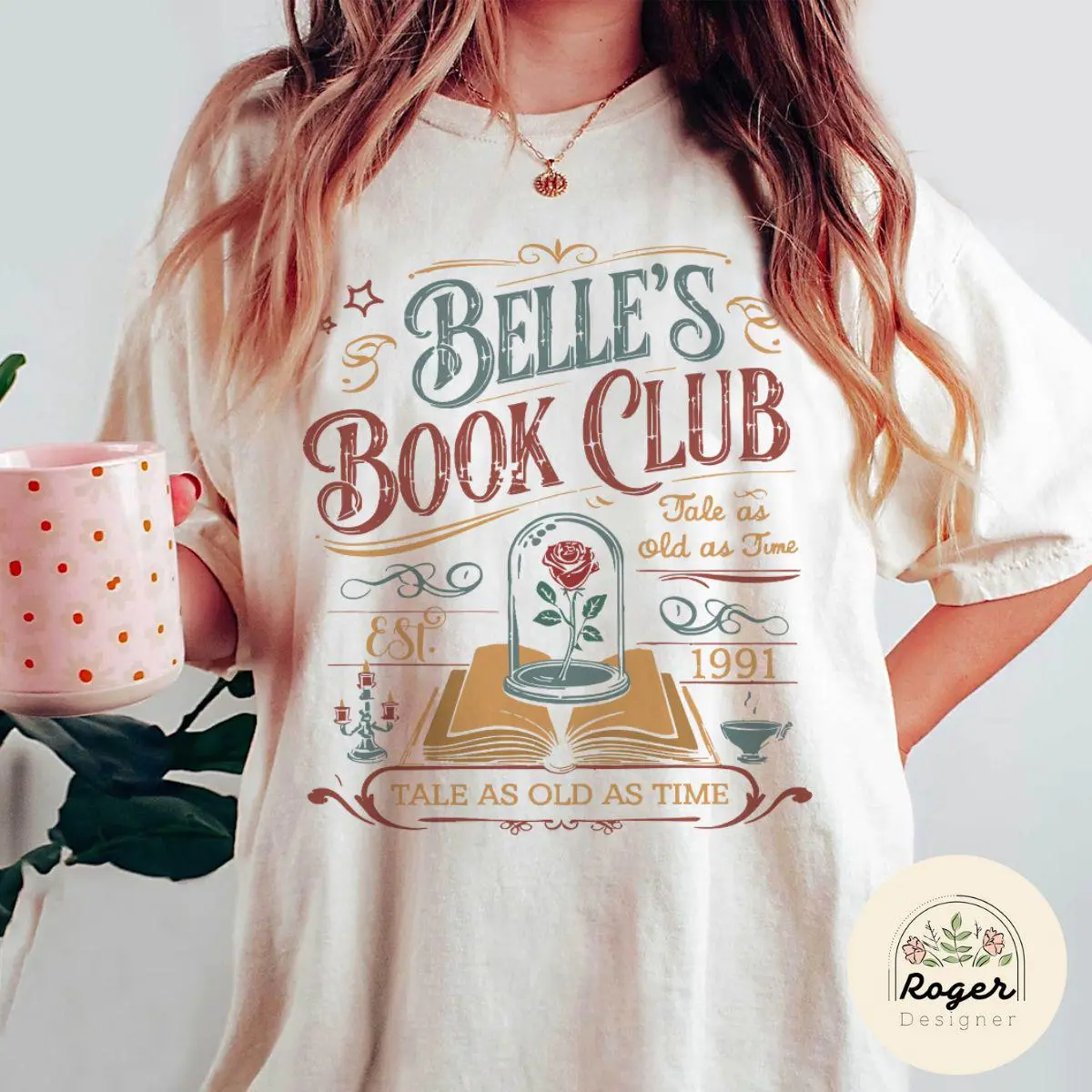 Vintage Retro Belle's Book Club Tshirt, Tale as old as time Beauty and the Beast shirt, Belle Princess Tee, Book lover gift for her shirt