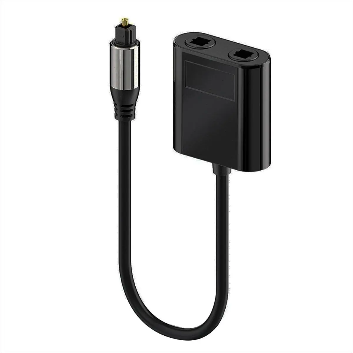 2-in-1 Toslink Optical Fiber Cable Splitter Converter with Bright Color Port, Male Input for HDTV, Game Headphone, Home Audio Systems - Home Supplies Music Accessory (Includes 1 x Optical Fiber Cable Splitter)