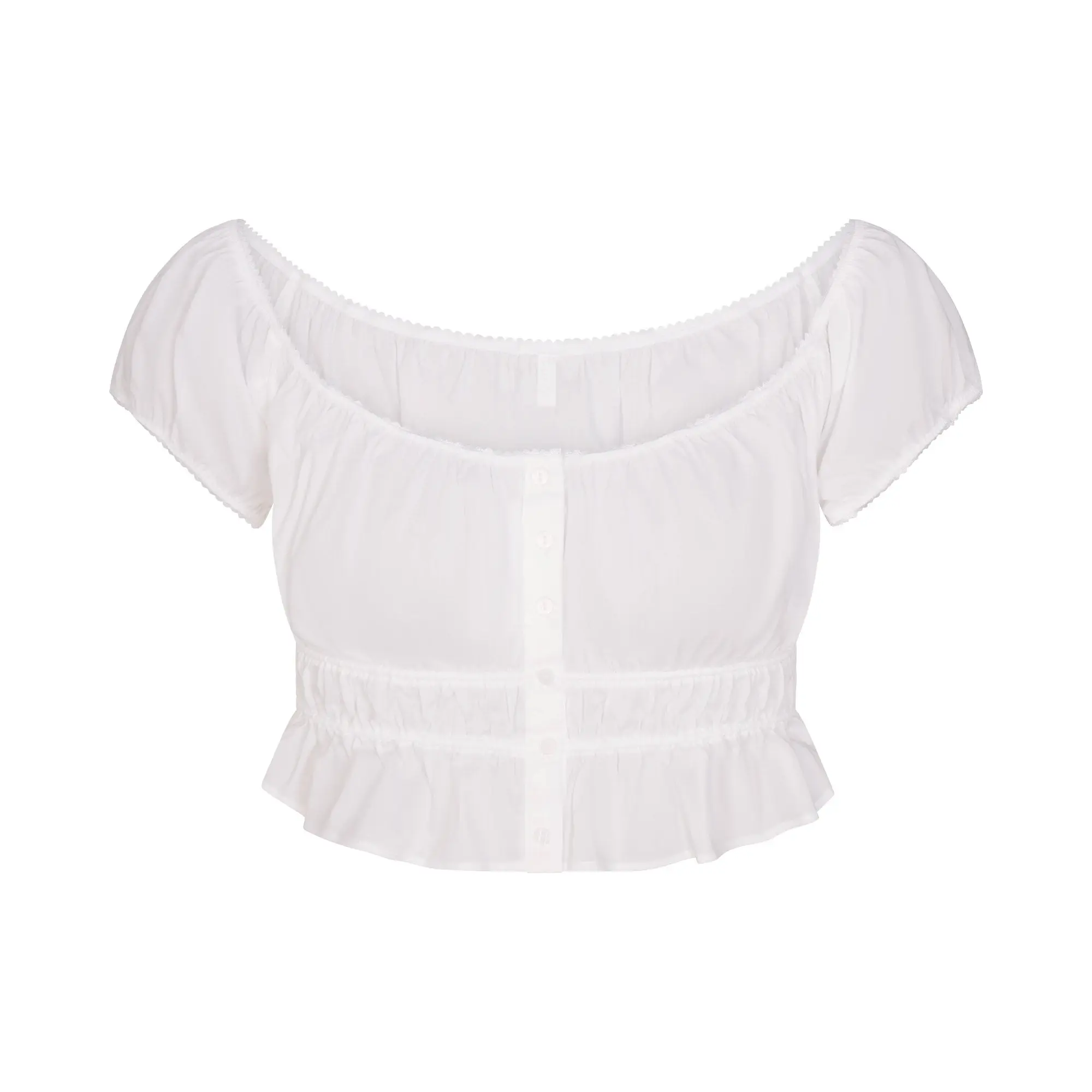 SKIMS POPLIN APPAREL OFF THE SHOULDER TOP