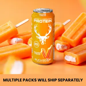 Bucked Up Ready-to-Drink Lightly-Carbonated Protein Soda | 1 Case (12 Cans, 16 oz each) | Protein Isolate, 100 Calories, Zero Sugar
