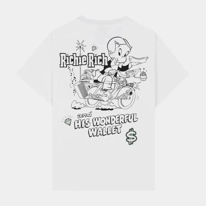 Funny Richie Rich And His Wonderful Wallet Tee, richie rich shirts, Vintage Comic Style Shirt, Mens Womenswear Top, Money Streetwear, Fashion Cotton, Full Size, Full Colors, For Women