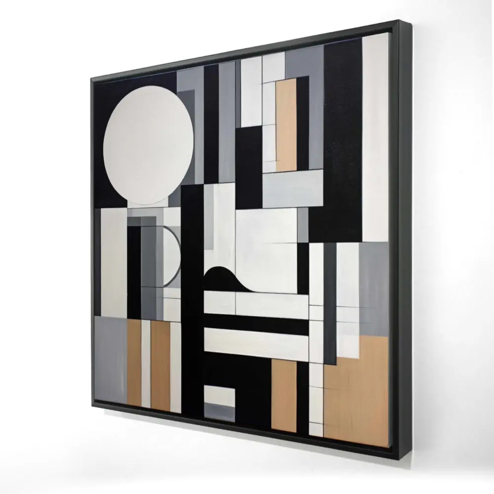 Begin Home Decor 2081-2424-PA28 24 x 24 in. Overload Minimalist Abstract Framed Canvas - Modern Home Decor