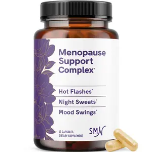 SM Nutrition Menopause Support Complex - 60 Capsules for Hot Flashes Night Sweats & Mood Swings with Black Cohosh DIM Red Clover & Vitamin B12