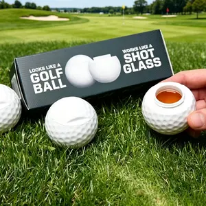 Golf Shots | Golf Ball Shaped Shot Glass Set – Fun Gift, Unique and Funny Gifts. Golfer Gift, Stocking Stuffer, or White Elephant.