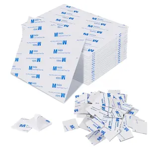 Double Sided  Tape Heavy Mounting Tape, ,Removable,Sticky Pad for Wall  Photos,, ,Office Decor, 27 x 27 x 2mm,(100 PCS White Squares)