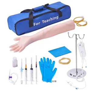 fathersdaygift VEVOR Phlebotomy Practice Kit, IV Venipuncture Intravenous Training Kit, High Simulation IV Practice Arm Kit with Carrying Bag, Practice and Perfect IV Skills, for Students Nurses and Professionals