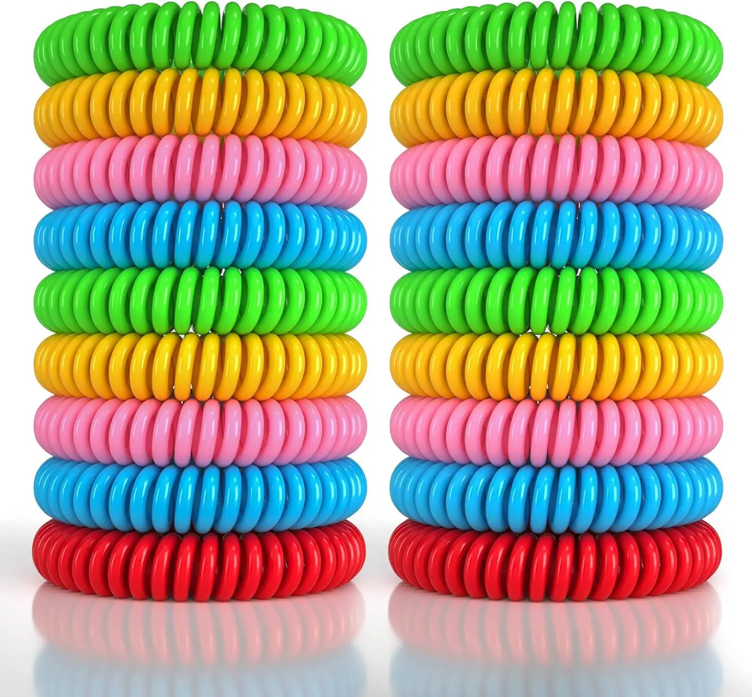 18 Pack Mosquito Bracelets for Adults & Kids, Deet-Free Waterproof Bands, Individually Wrapped Repellent Wristbands BuggyBands