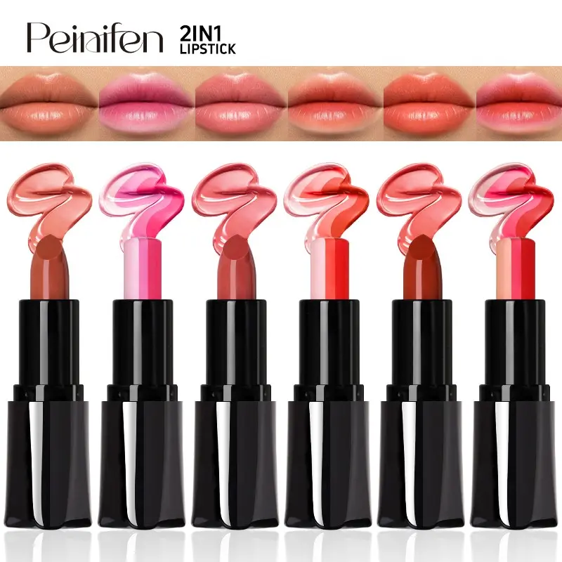 Double-Head Velvet Matte Lipstick + Bite Makeup, Long-Lasting No Smudge, Alluring Dual-Ended Lipstick, Perfect Valentine's Day Gift