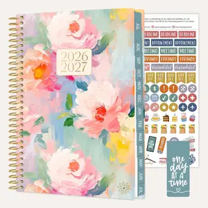 2026–27 Soft Cover Planner, 5.5" x 8.25" | Painted Peonies